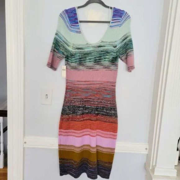 NWT Anthropologie Space-Dyed Knit Midi Dress | L - Picture 2 of 4